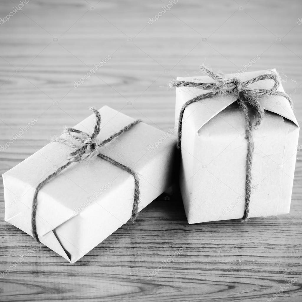 gift box black and white color tone style