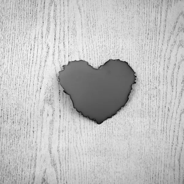 Cuore in bianco e nero tono di colore stile — Foto Stock