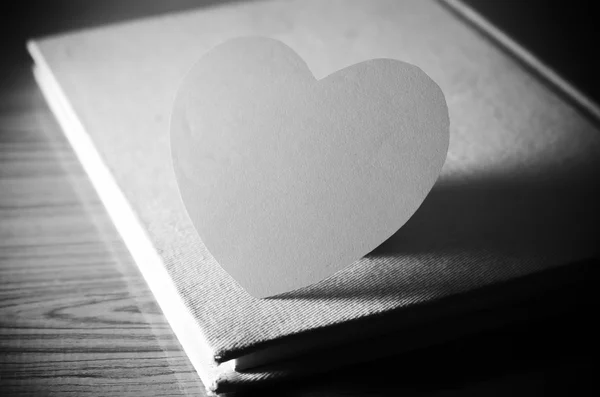 Diary of love black and white color tone style — Stock Photo, Image