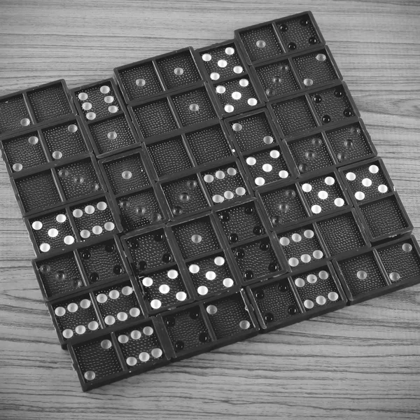 Schwarz domino schwarz und weiß farbton stil — Stockfoto