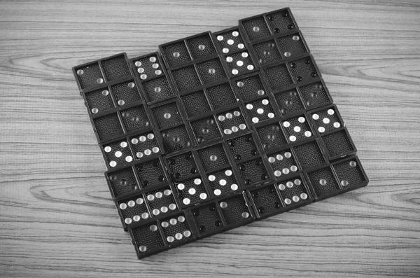 Black domino black and white color tone style — Stock Photo, Image