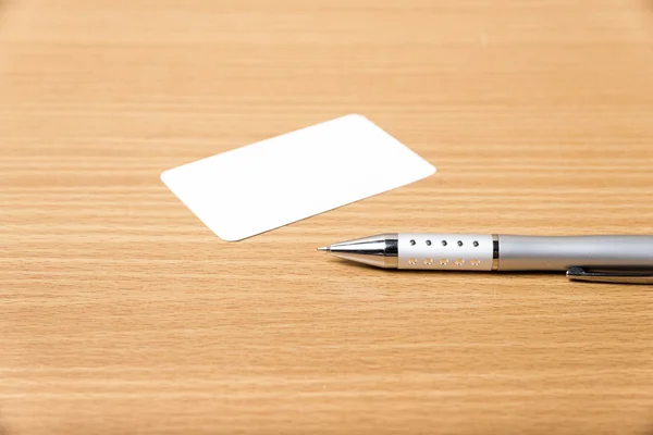 Business card and pen — Stock Photo, Image