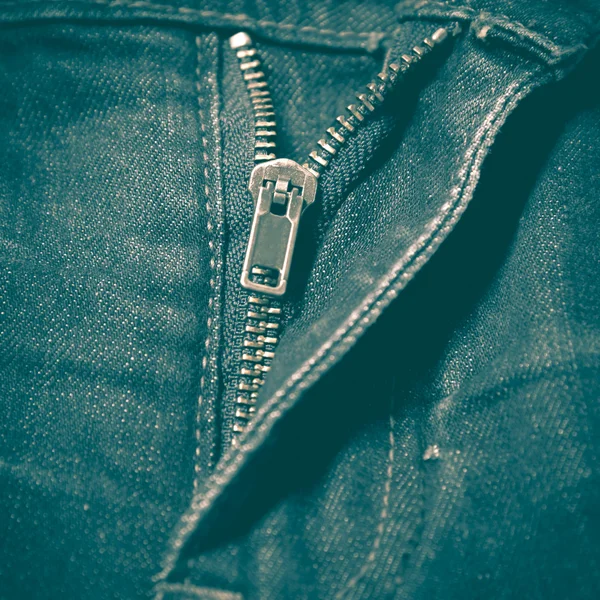 Zip em jean estilo vintage retro — Fotografia de Stock