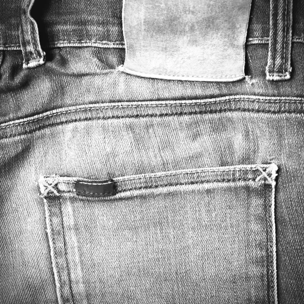 Ετικέτα στο παντελόνι jean — Φωτογραφία Αρχείου