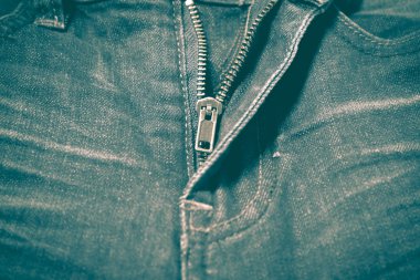 Jean retro vintage tarzı zip