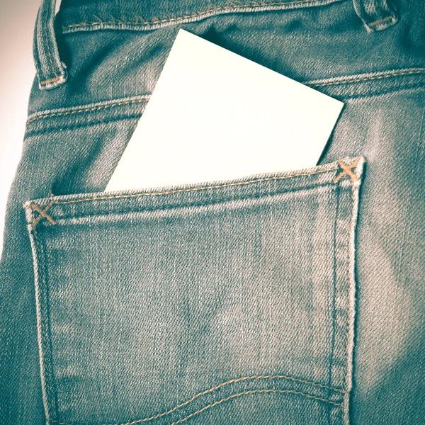 Observera i jean pocket retro vintage stil — Stockfoto