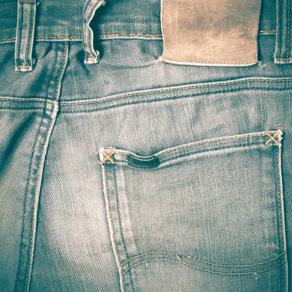 Étiquette sur pantalon en jean style vintage rétro — Photo