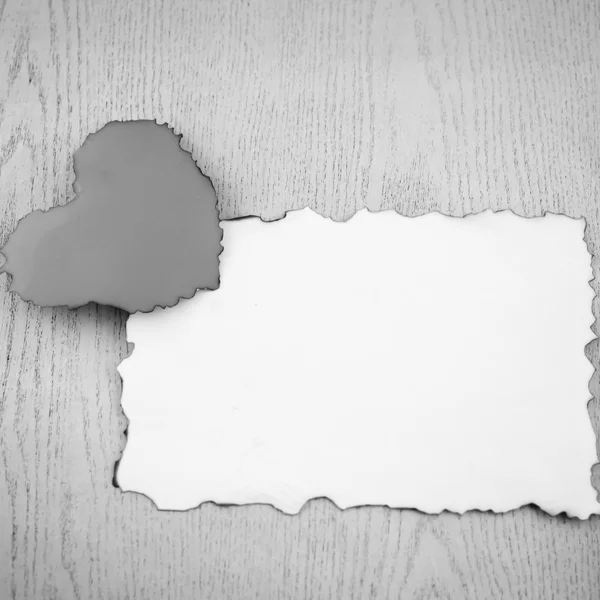 Heart and paper black and white color tone style — Stock Photo, Image