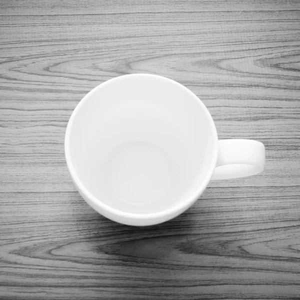 Tasse de café vide style ton noir et blanc — Photo