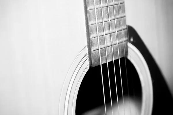 Still life part of guitar black and white color tone style — Stock Photo, Image