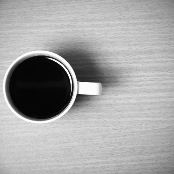 Siyah kahve Kupası siyah ve beyaz renk tonu stili — Stok fotoğraf