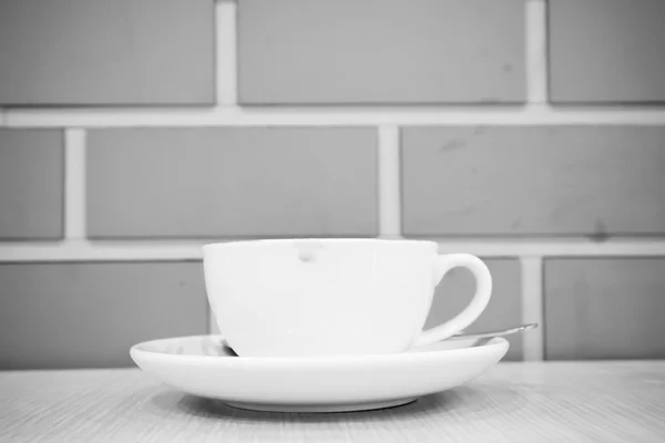 hot cappuccino black and white color tone style