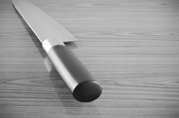 Konyhai kés fekete és fehér színű hang stílus — Stock Fotó