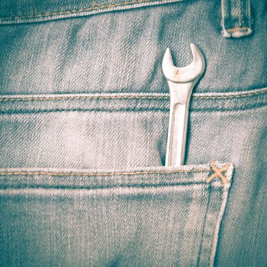 jean pantolon retro vintage tarzı araçlarında anahtarı