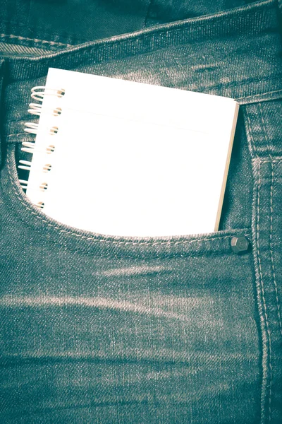 Taccuino in carta jean pocket retrò stile vintage — Foto Stock