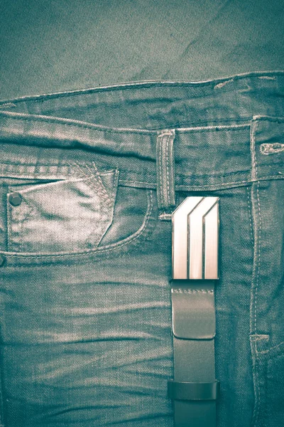 Jeans e cinto de couro — Fotografia de Stock