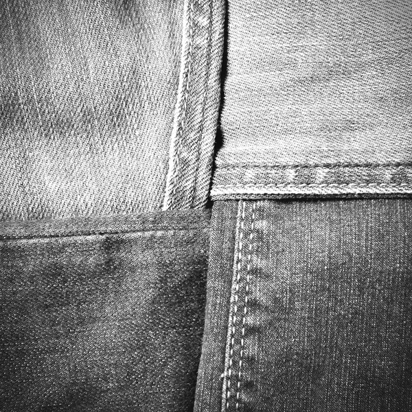 Jean tekstura czarno-biały kolor stylu — Zdjęcie stockowe