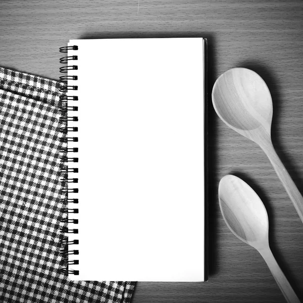 Notebook and kitchen tools — Stock Photo, Image