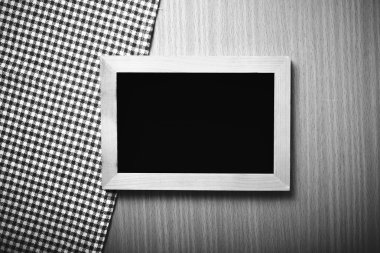 Yazı tahtası ve mutfak havlu