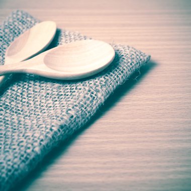 Tahta kaşıklar vintage tarzı