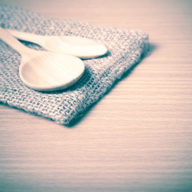 Tahta kaşıklar vintage tarzı