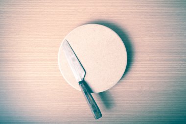 bıçak ve kesme tahtası vintage tarzı