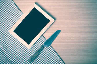 yazı tahtası ve bıçak vintage tarzı