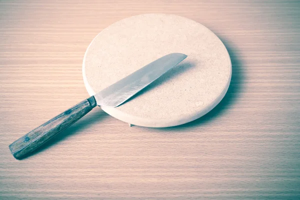 bıçak ve kesme tahtası vintage tarzı