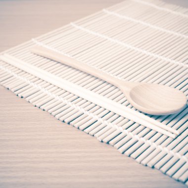 tahta kaşık ve çubuk vintage tarzı