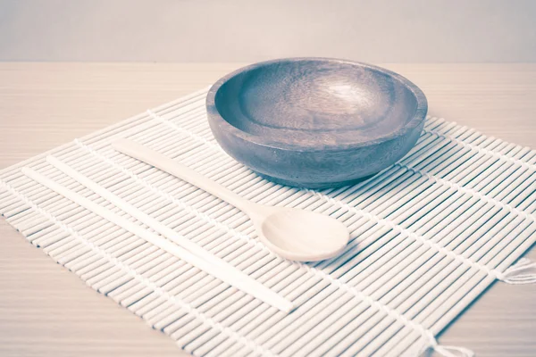 Tigela vazia com estilo vintage chopstick — Fotografia de Stock