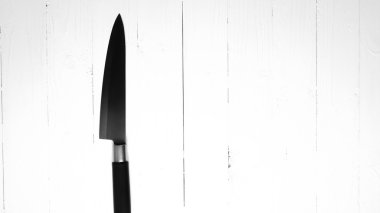 mutfak bıçak siyah ve beyaz rengi stili