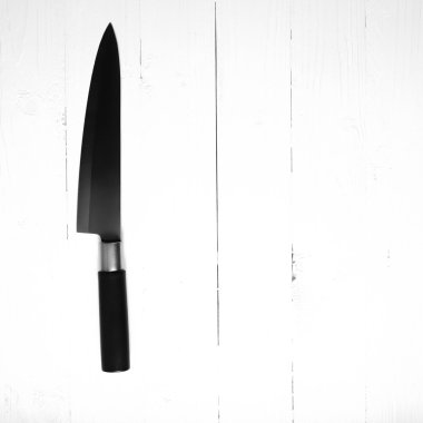 mutfak bıçak siyah ve beyaz rengi stili