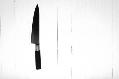 mutfak bıçak siyah ve beyaz rengi stili