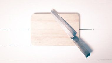 bıçak ve kesme tahtası vintage tarzı