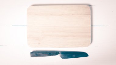 bıçak ve kesme tahtası vintage tarzı