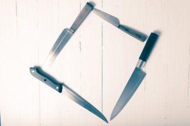 mutfak bıçak vintage tarzı