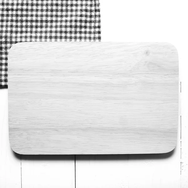 Cutting board black and white tone color style — Stock Photo, Image