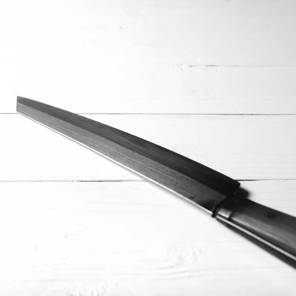 Cuchillo de cocina negro y blanco tono de estilo de color —  Fotos de Stock