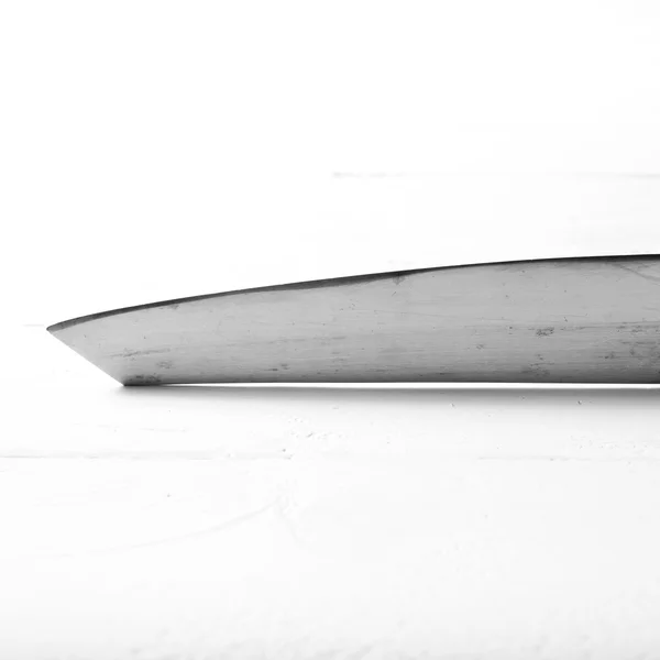 Coltello da cucina bianco e nero tono di colore stile — Foto Stock