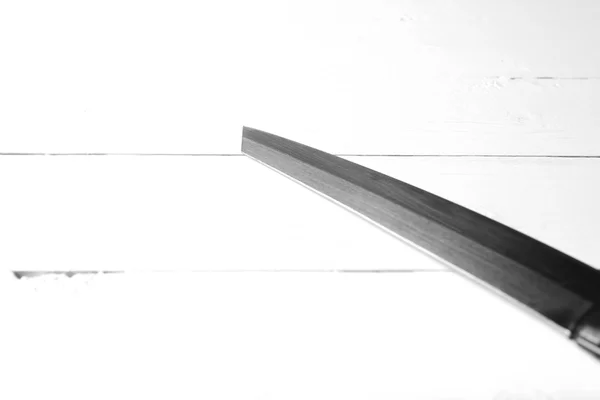 Faca de cozinha estilo de cor tom preto e branco — Fotografia de Stock