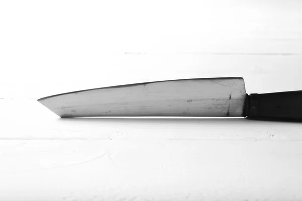 Kuchni nóż czarno-biały kolor stylu — Zdjęcie stockowe
