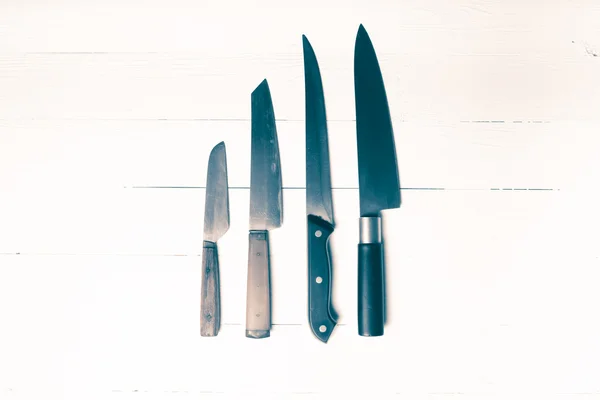 Кухонный нож винтажный стиль — стоковое фото