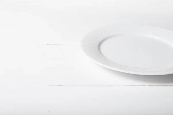 Beyaz bitti boş tabak — Stok fotoğraf