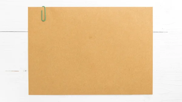 Brown paper with pen — Stock Photo, Image