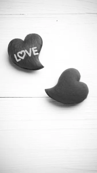 Styl czarno-biały kolor serca — Zdjęcie stockowe