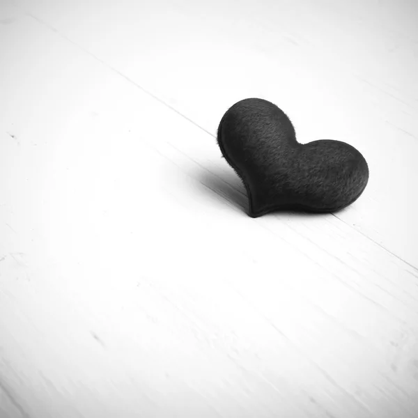 Red heart black and white style — Stock Photo, Image