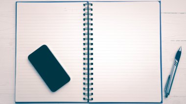 Not defteri vintage tarzı akıllı telefon