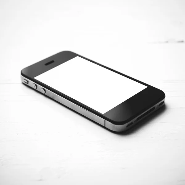 Téléphone portable noir et blanc style de couleur Images De Stock Libres De Droits