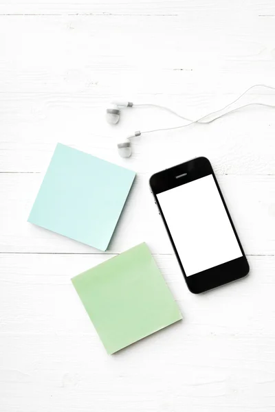 Cellphone and sticky note — Stock Photo, Image
