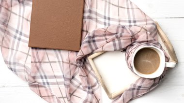 kahve ve eşarp arka plan